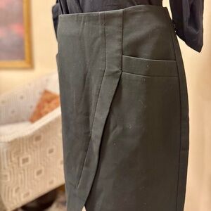 LOFT Black Midi Pencil Skirt with Cargo Style